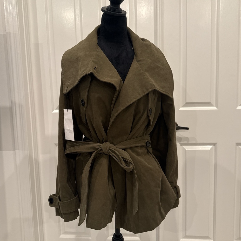 Zara Khaki Women's Trench Coat